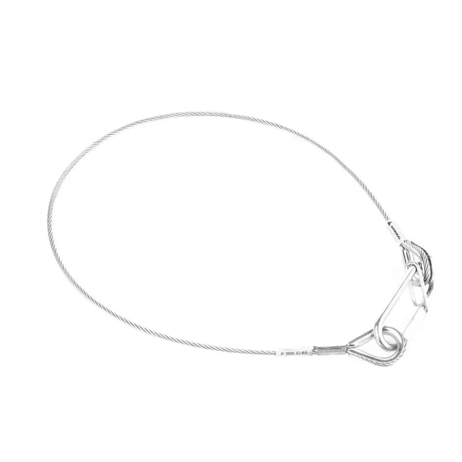 Safety cable certified 6mm L 100cm