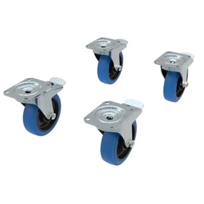 Castor set Ø125mm 4x swivel with brake