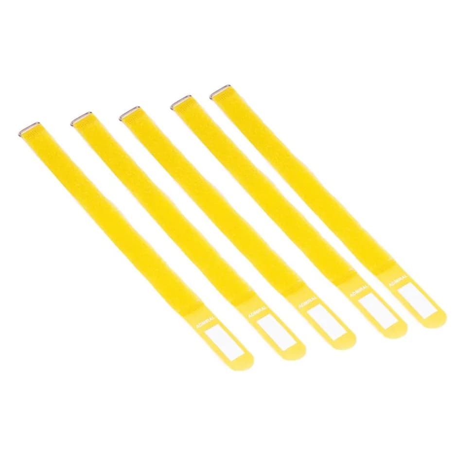 Cable wrap 38cm yellow 5 pieces
