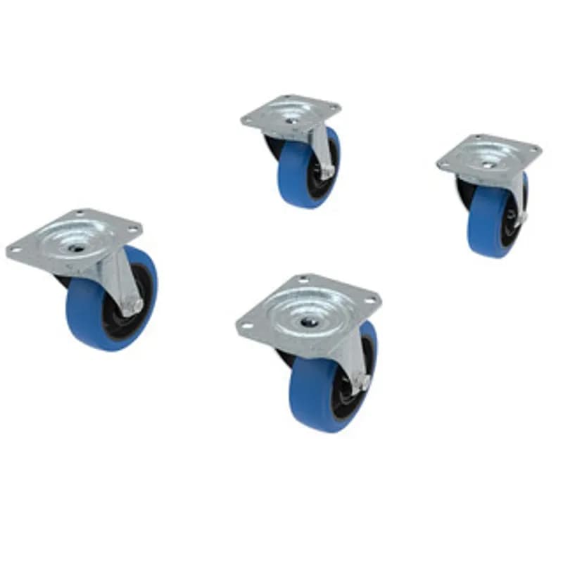 Set roți Ø100mm 4x pivotante fără frână