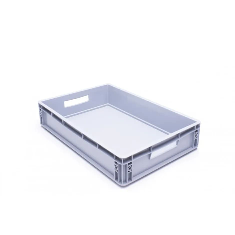 Plastic crate 60x40x12cm grey