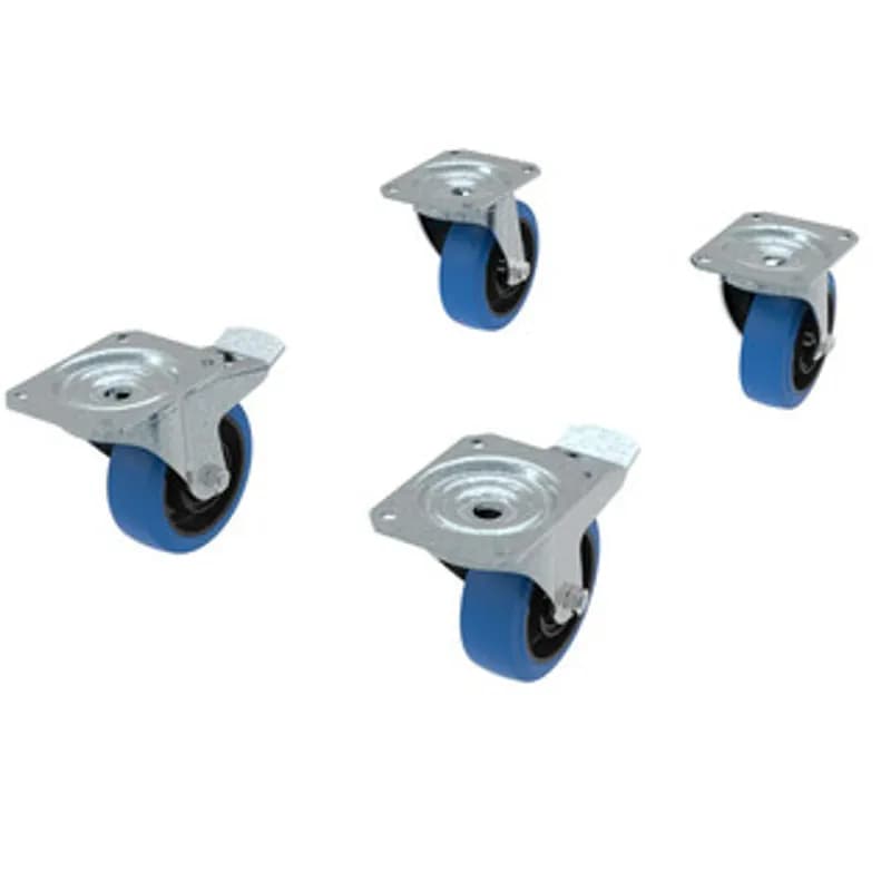 Castor set Ø100mm 2x swivel w brake 2x no brake