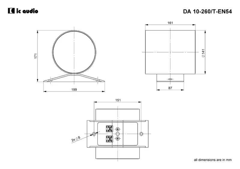 Boxă bidirecțională ic audio DA 10-260/T-EN54 thumbnail 3
