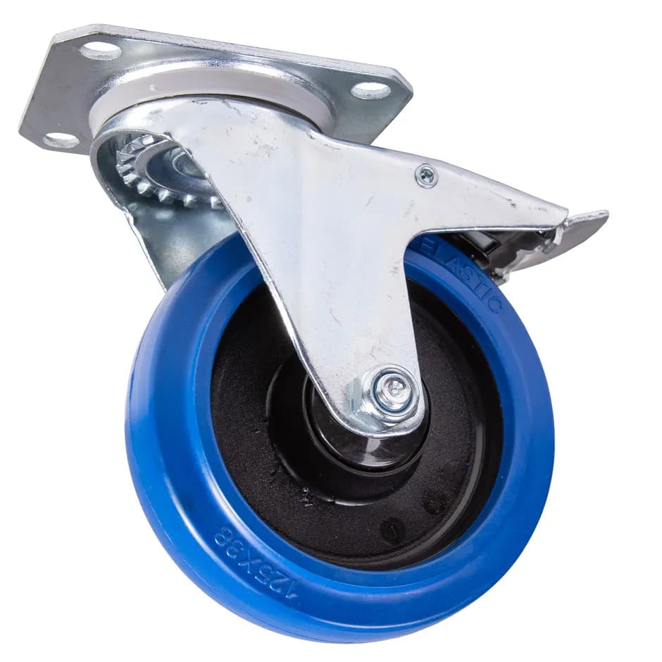 Swivel castor 125mm with brake
