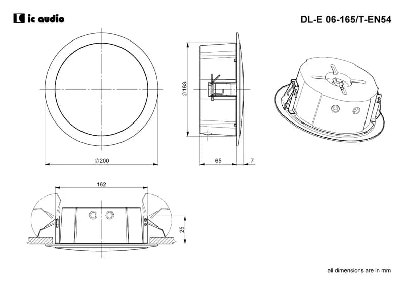 Ceiling speaker ic audio DL-E 06-165/T-EN54 thumbnail 4