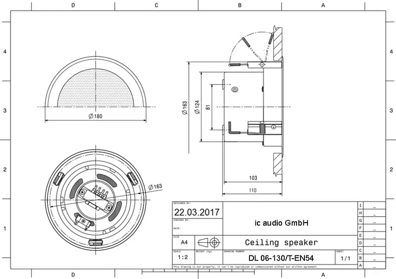 Ceiling speaker ic audio DL 06-130/T-EN54 thumbnail 3