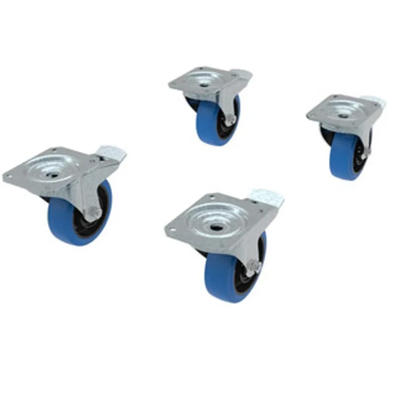 Castor set Ø100mm 4x swivel with brake