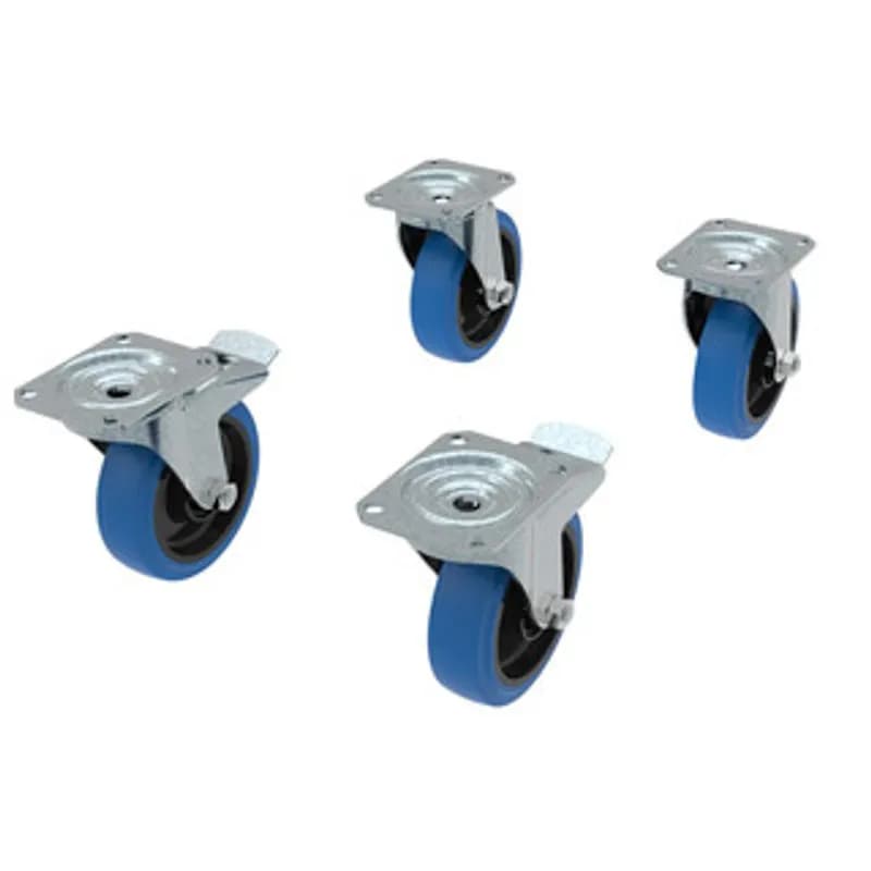 Castor set Ø125mm 2x swivel w brake 2x no brake