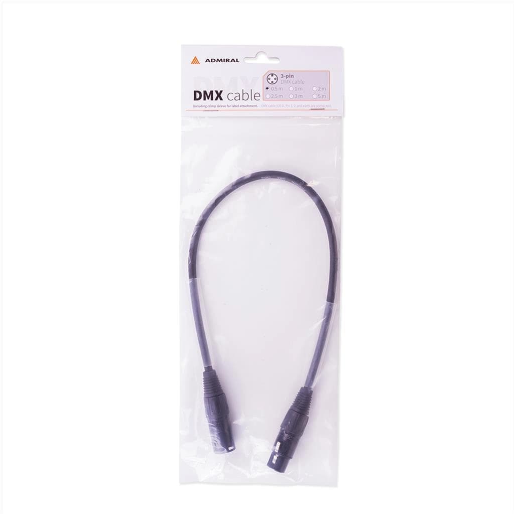 3 -pin DMX cable assembled XLR 0.5m black thumbnail 5