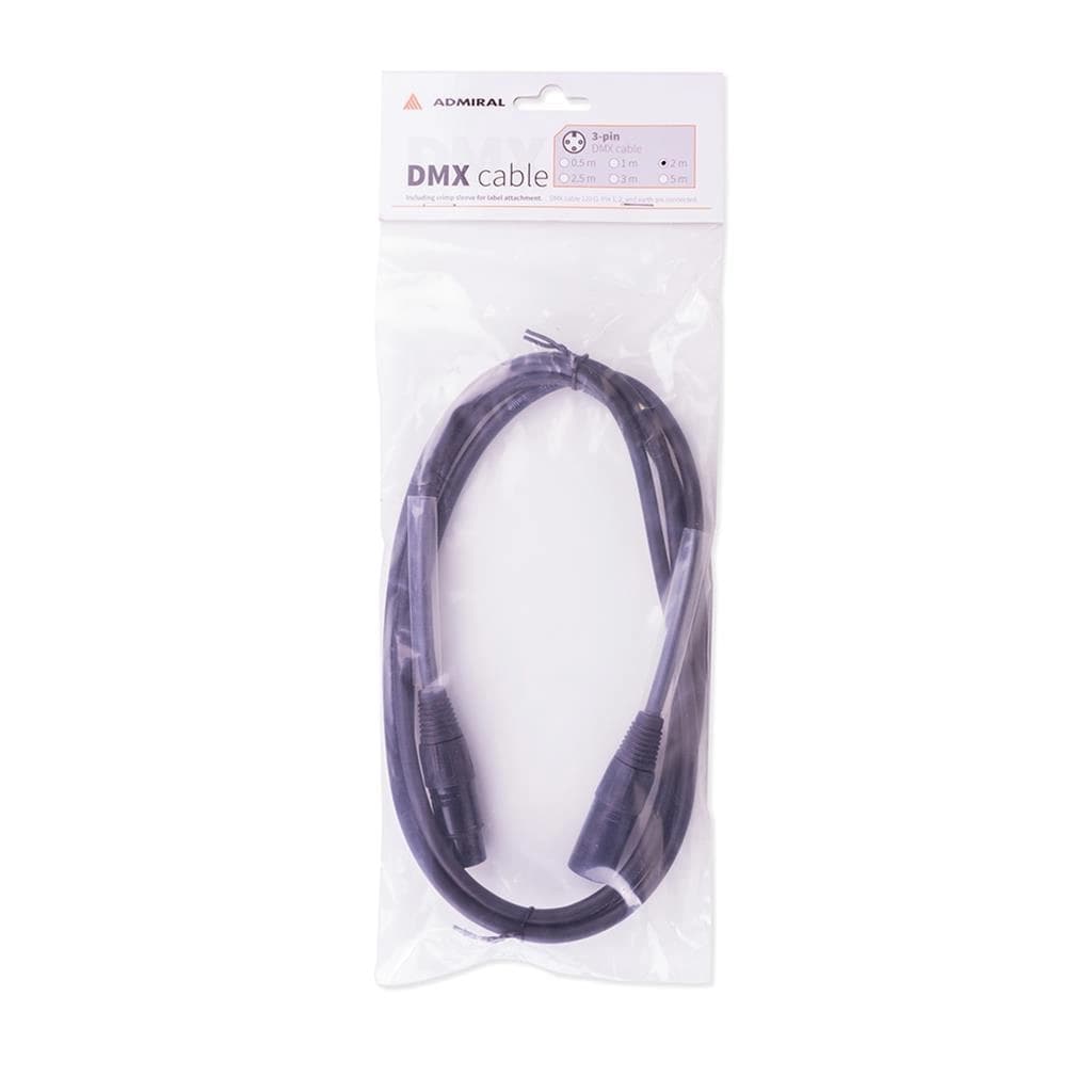 3 -pin DMX cable assembled XLR 2m black thumbnail 5