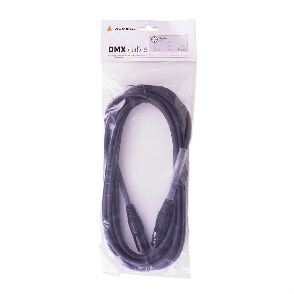 3 -pin DMX cable assembled XLR 5m black thumbnail 5