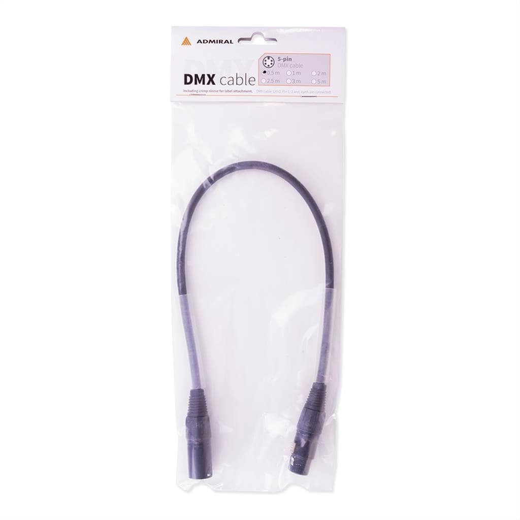 5 -pin DMX cable assembled XLR 0.5m black thumbnail 5