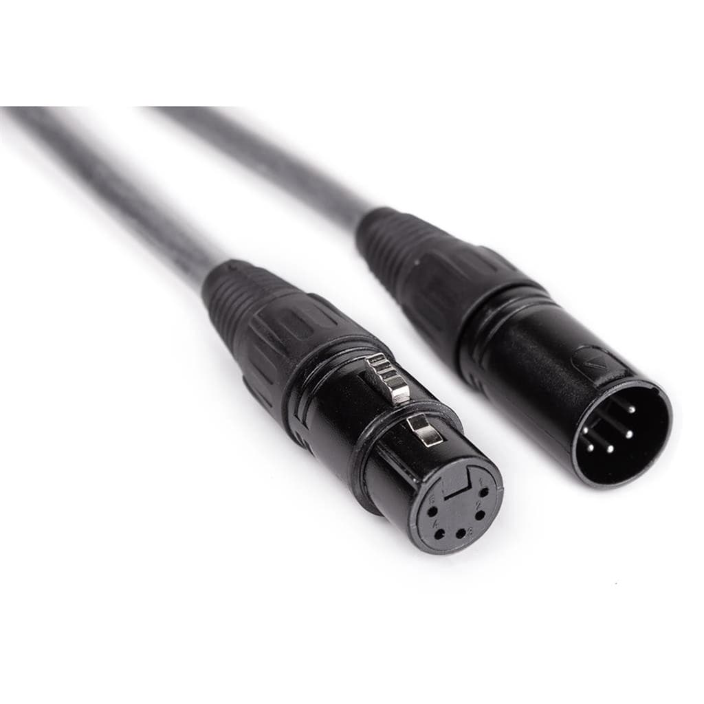 5 -pin DMX cable assembled XLR 0.5m black thumbnail 2