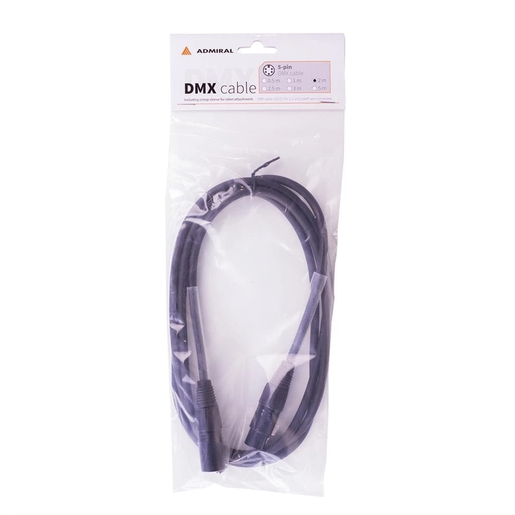 5 -pin DMX cable assembled XLR 2m black thumbnail 5