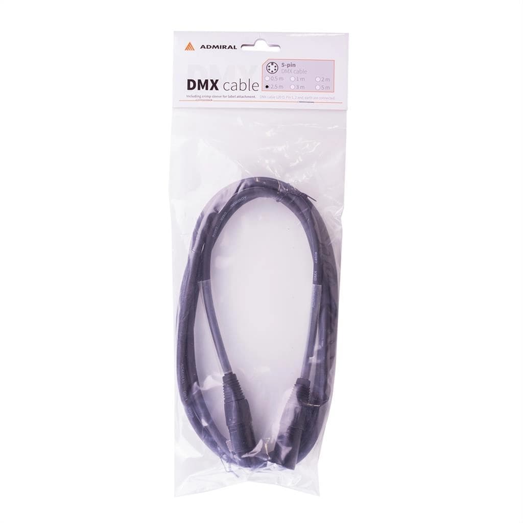 5 -pin DMX cable assembled XLR 2.5m black thumbnail 5