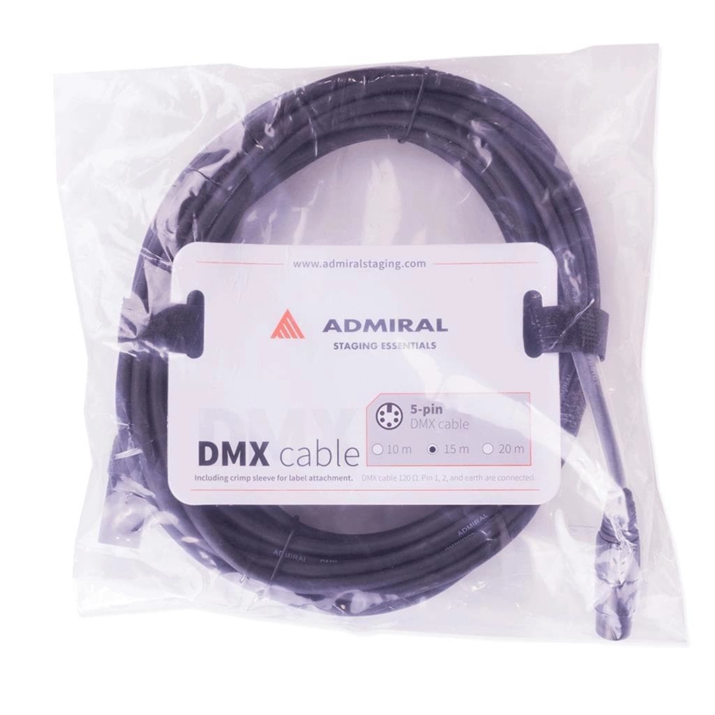 5 -pin DMX cable assembled XLR 15m black thumbnail 5