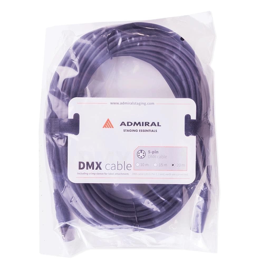 5 -pin DMX cable assembled XLR 20m black thumbnail 5