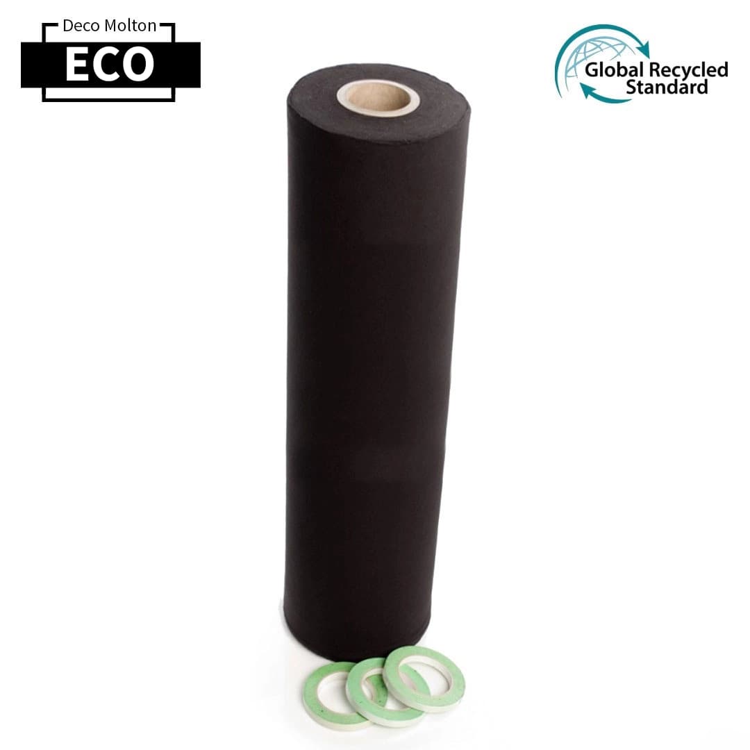 Deco molton ECO roll 160 g/m² W 60m x 130cm black thumbnail 2