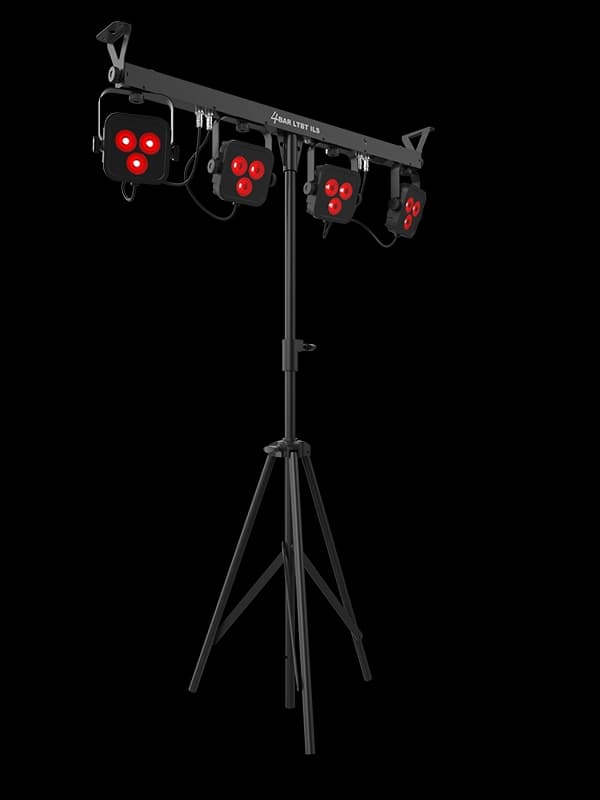 CHAUVET DJ 4BAR LT BT ILS Includes: Power Cord, Carry Bag, Tripod, Footswitch, Hanging Brackets