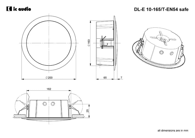 Ceiling speaker ic audio DL-E 10-165/T-EN54 safe thumbnail 3