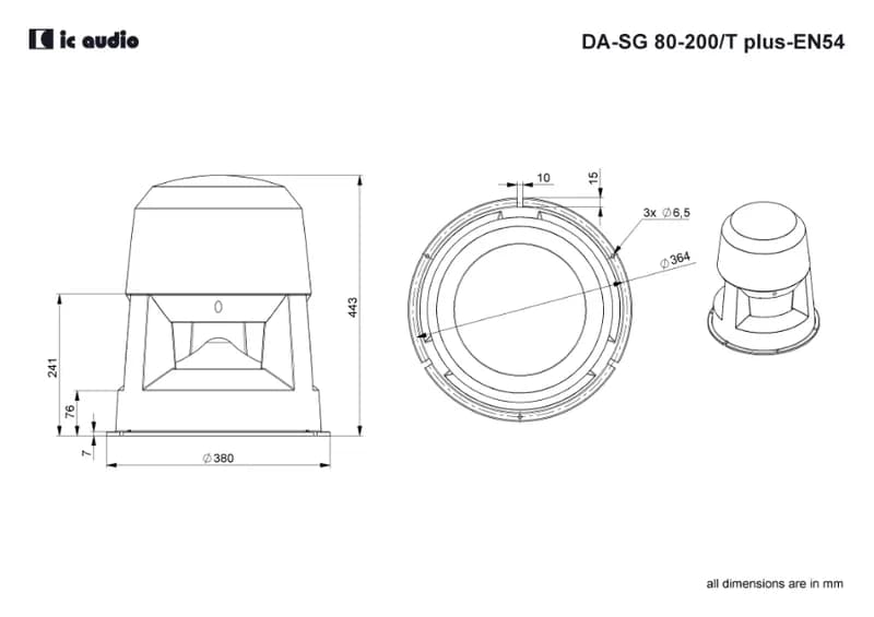 Bassreflex-garden speaker ic audio DA-SG 80-200/T plus green-EN54 thumbnail 3
