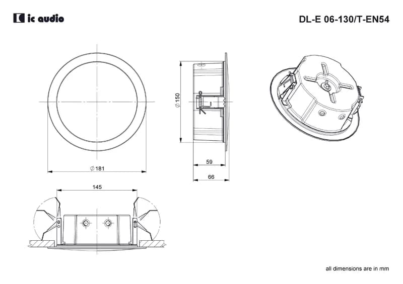 Ceiling speaker ic audio DL-E 06-130/T-EN54 thumbnail 3